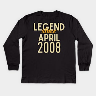 Legend Since April 2008 Kids Long Sleeve T-Shirt